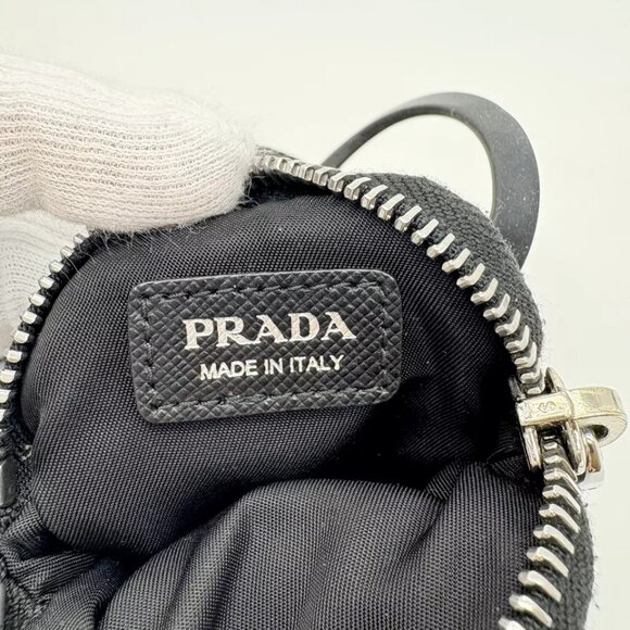 Authentic PRADA Tessuto With Pouch Smart Phone Holder Black Rubber - Picture 6 of 16